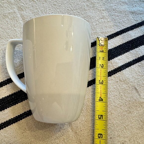 SET OF 2 Corelle Coordinates Porcelain SOLID WHITE Mugs Cups (Square Top) - Picture 4 of 6